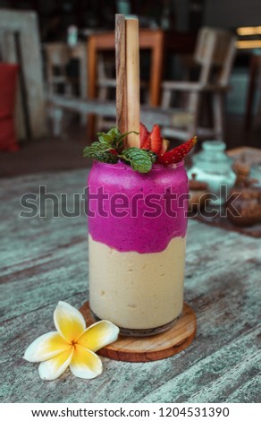 Similar – Image, Stock Photo Wild berries smoothie bowls