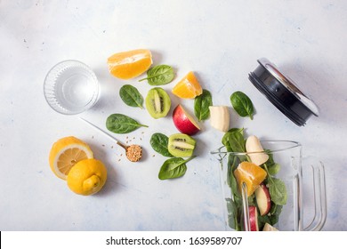 Smoothie Ingredients In Mixer, Spring Detox, Nutrition Consultation