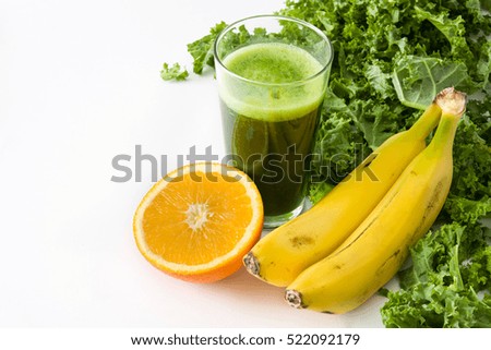 Similar – Kale smoothie with banana and orange