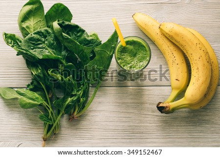 Similar – Image, Stock Photo Kale smoothie with banana and orange