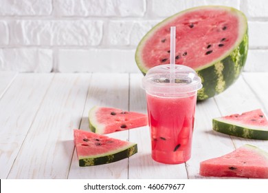 Watermelon Juice Plastic Cup Images Stock Photos Vectors Shutterstock