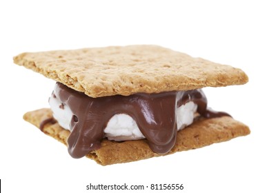 Smores:  Graham Wafer Crackers With Melted Marshmallows And Chocolate. This Camping Favorite Is Prepared Over An Open Flame And Makes A Great Treat.