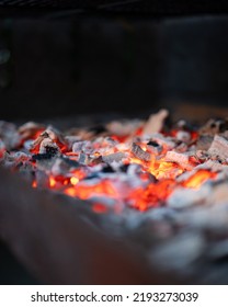 Smouldering Hot Coals In Grill