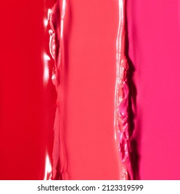 Smudge lipstick texture. Abstract lipgloss beauty cosmetic background - Shutterstock ID 2123319599