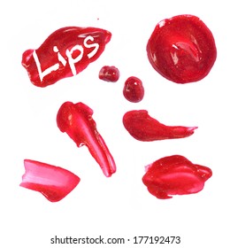 Smudged lipgloss