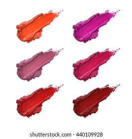 Smudged Lipstick Color Shades Set