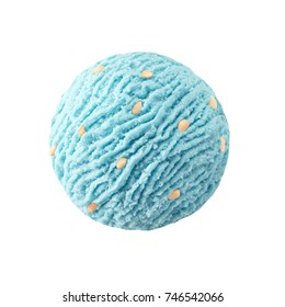 Smurf blu ice cream scoop with pine nut pieces / smurfs blue moon ice-cream ball with pine nuts