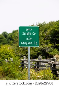 Smyth County And Grayson County Line In Virginia