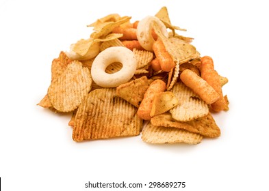 Snack Mix Ona A White Background