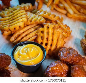 Snack pack with boneless, fries and cheese fingers