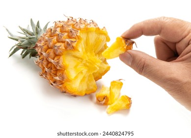 Snack pineapple that you can pick and eat with your fingers
