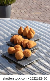 Snack Time In The Garden With Brazilian Typical Street Food, Afternoon Outdoors