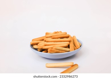 snacks with long shape on isolated white background