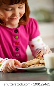 Snacktime: Girl Has After School Cookie Snack