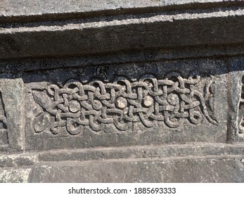 Snake Design On The Wall Of Halebeedu Temple, Hassan District, Karnataka, India