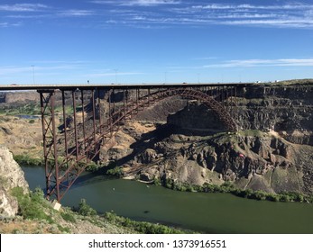 Snake River - Twin Falls Bridge - A Popular Place For Some Special Recreation, Specifically BASE Jumping.