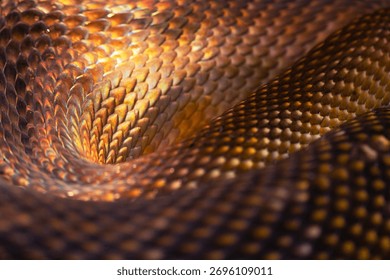 Snake texture close-up. Snake print. The python's skin is anthracite in color. Close-up for background and wallpaper.