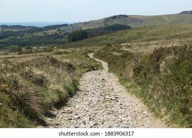 A Snaking Path In Dartmoor, Devon, South West UK.