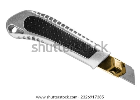 Snap off box cutter knife isolated over white