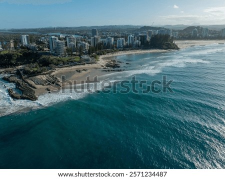 Snapper Rocks looking down towards Kirra