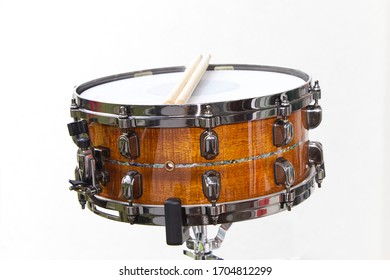 snare drum isolated on white
