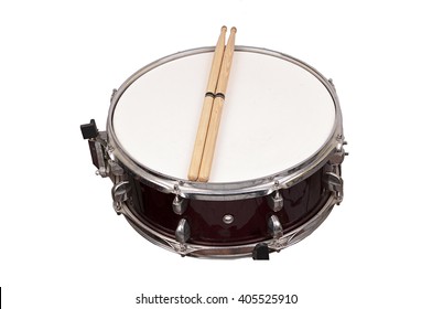 Snare Drum Isolated On White Background