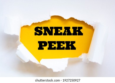 SNEAK PEEK word written under torn paper concept Image. - Shutterstock ID 1927250927