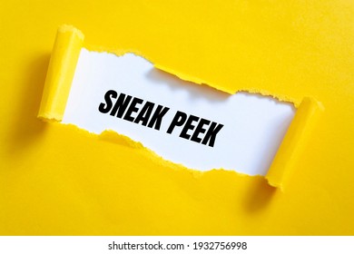 SNEAK PEEK word written under torn paper. - Shutterstock ID 1932756998