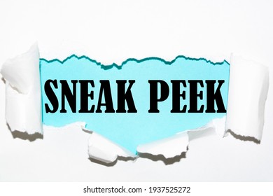 SNEAK PEEK word written under torn paper. - Shutterstock ID 1937525272