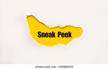 SNEAK PEEK word written under torn paper - Shutterstock ID 1950883393