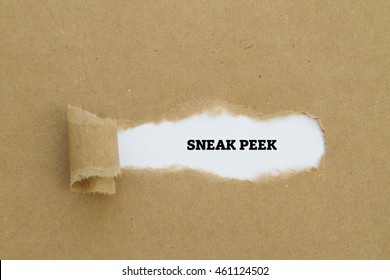 SNEAK PEEK word written under torn paper. - Shutterstock ID 461124502