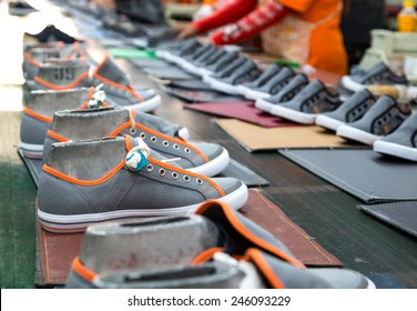 Sneaker Shoe Making In Footwear Industry