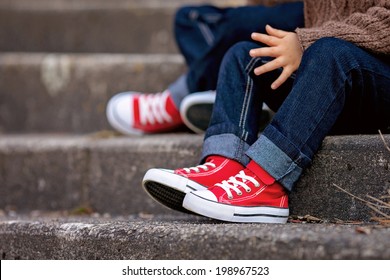 Sneakers On A Kids Feet 
