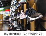 Sneakers on the shelves in Central department store at Bangna-Trad road Bangna Bangkok Thailand, April 12, 2019