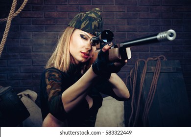 4,967 Female With Sniper Rifle Images, Stock Photos & Vectors 