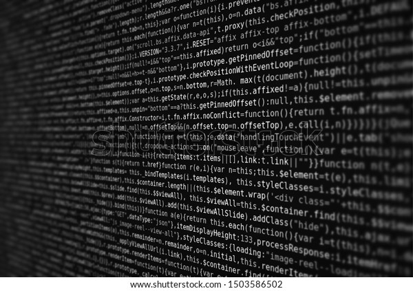 Snipped Minified Javascript Mostly Used Programming Stock Photo Edit Now
