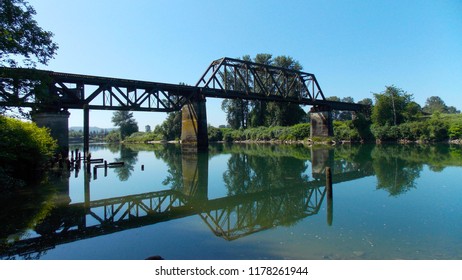 Snohomish River Bridge In The Spring