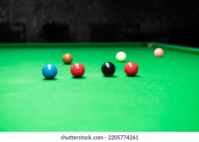 Snooker Ball On Snooker Table