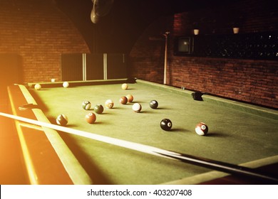 Snooker Ball On Snooker Table