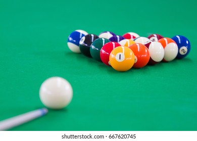 Snooker Ball On Snooker Table