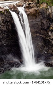 Snoqualmie Falls Cascading On A Spring Morning