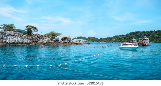 Snorkeling At Koh Yak Yai In Koh Chang Area, Thailand.