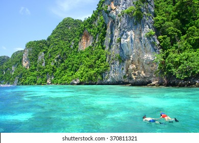 Snorkeling At  Phi Phi Island, Phuket, THAILAND