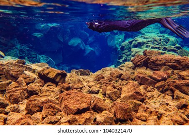 Snorkelling The Silfra Fissure In Iceland