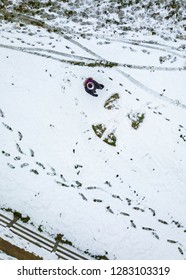 Snow Angel From A Drone