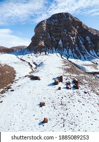 Snow In The Arizona Badlands