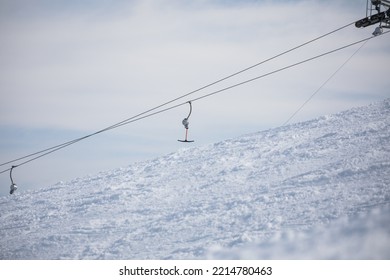 A Snow Boarder On A Run