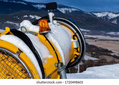 Snow Canon In Ski Resort