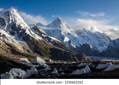 Snow Cap Mountain Of K2 In Pakistan