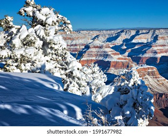 Snow capped Grand Canyon at sunrise - Powered by Shutterstock